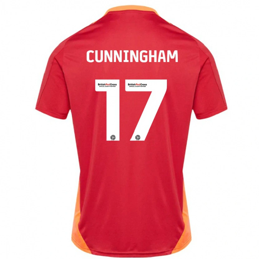 Danxen Kvinder Zoe Cunningham #17 Blå Off White Udebane Spillertrøjer 2024/25 Trøje T-Shirt