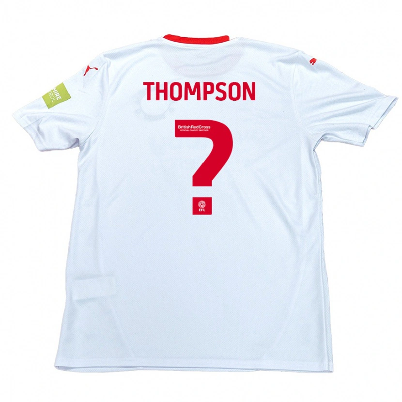 Danxen Kvinder Leo Thompson #0 Hvid Udebane Spillertrøjer 2024/25 Trøje T-Shirt