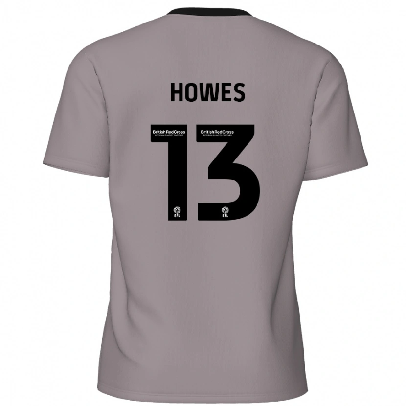 Danxen Kvinder Sam Howes #13 Grå Udebane Spillertrøjer 2024/25 Trøje T-Shirt
