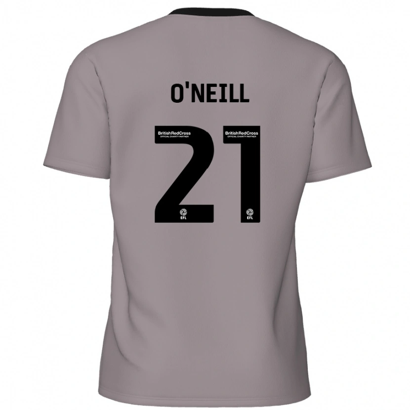 Danxen Kvinder Ollie O'neill #21 Grå Udebane Spillertrøjer 2024/25 Trøje T-Shirt