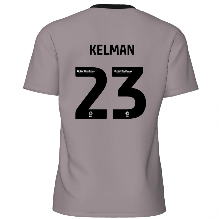 Danxen Kvinder Charlie Kelman #23 Grå Udebane Spillertrøjer 2024/25 Trøje T-Shirt