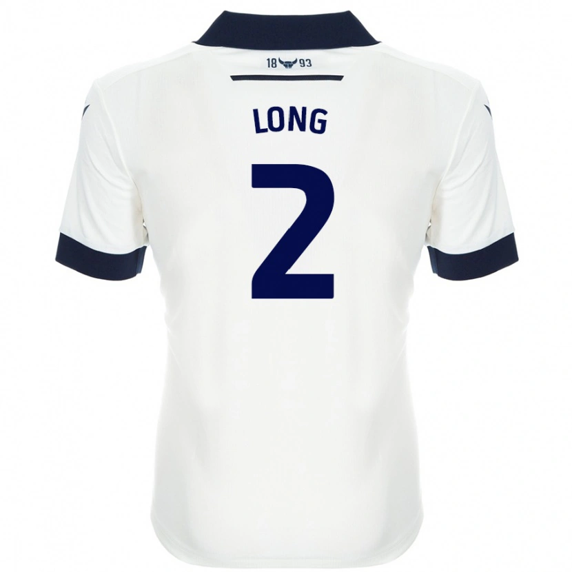 Danxen Kvinder Sam Long #2 Hvid Marineblå Udebane Spillertrøjer 2024/25 Trøje T-Shirt