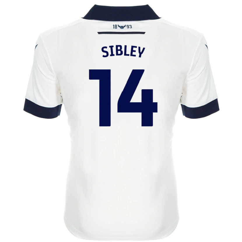 Danxen Kvinder Louie Sibley #14 Hvid Marineblå Udebane Spillertrøjer 2024/25 Trøje T-Shirt