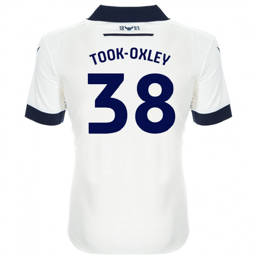 Danxen Kvinder Zaide Took-Oxley #38 Hvid Marineblå Udebane Spillertrøjer 2024/25 Trøje T-Shirt