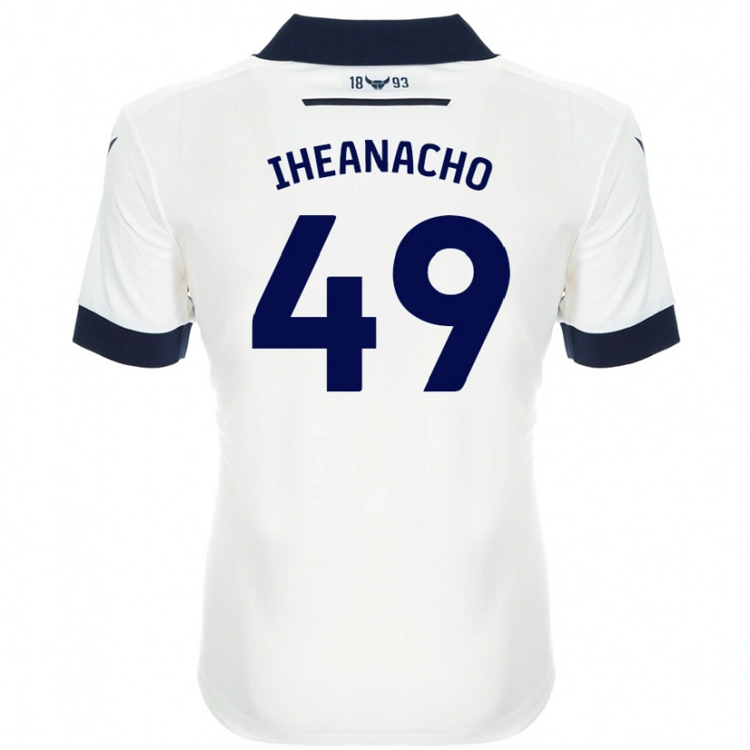 Danxen Kvinder Josh Iheanacho #49 Hvid Marineblå Udebane Spillertrøjer 2024/25 Trøje T-Shirt