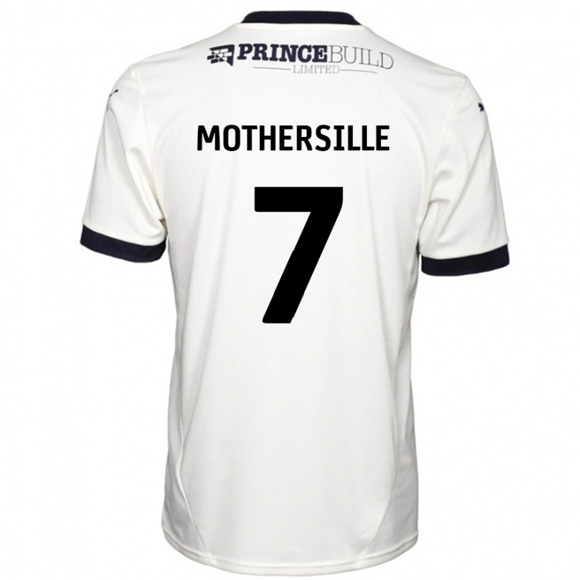 Danxen Kvinder Malik Mothersille #7 Råhvid Sort Udebane Spillertrøjer 2024/25 Trøje T-Shirt