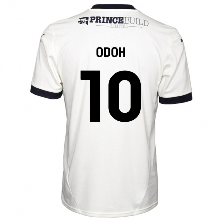 Danxen Kvinder Abraham Odoh #10 Råhvid Sort Udebane Spillertrøjer 2024/25 Trøje T-Shirt