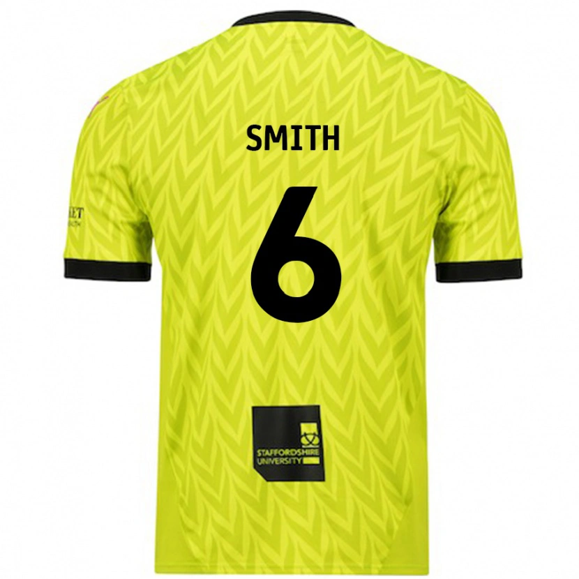 Danxen Kvinder Nathan Smith #6 Fluorescerende Grøn Udebane Spillertrøjer 2024/25 Trøje T-Shirt
