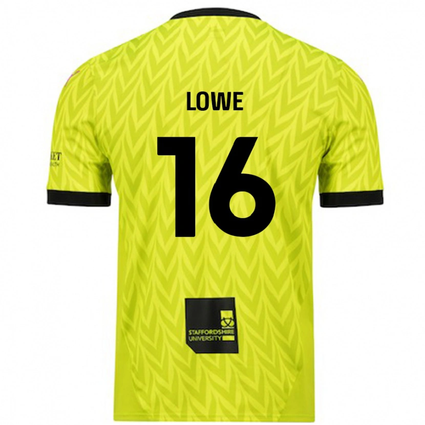 Danxen Kvinder Jason Lowe #16 Fluorescerende Grøn Udebane Spillertrøjer 2024/25 Trøje T-Shirt