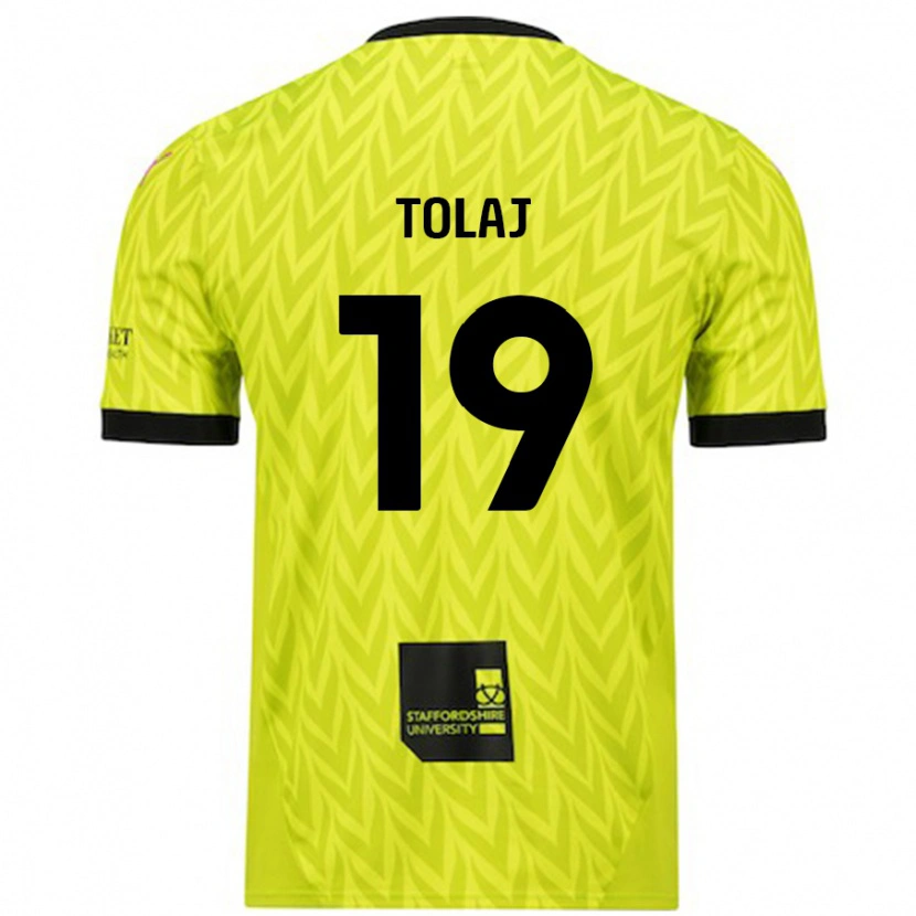 Danxen Kvinder Lorent Tolaj #19 Fluorescerende Grøn Udebane Spillertrøjer 2024/25 Trøje T-Shirt