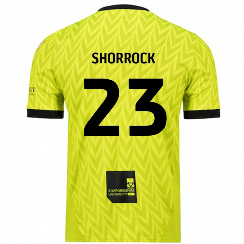 Danxen Kvinder Jack Shorrock #23 Fluorescerende Grøn Udebane Spillertrøjer 2024/25 Trøje T-Shirt