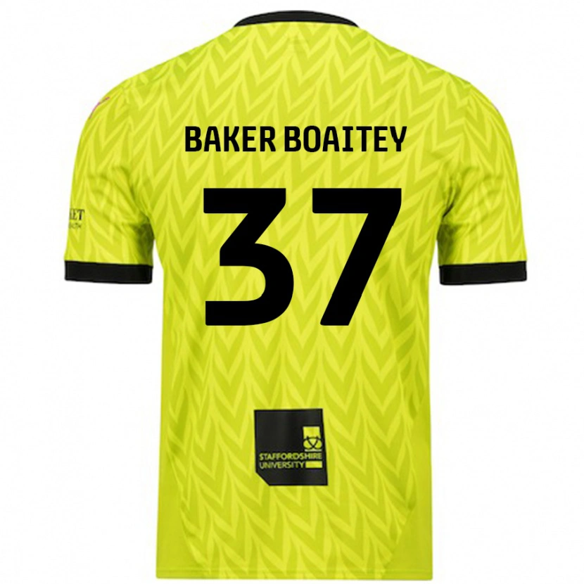 Danxen Kvinder Benicio Baker-Boaitey #37 Fluorescerende Grøn Udebane Spillertrøjer 2024/25 Trøje T-Shirt