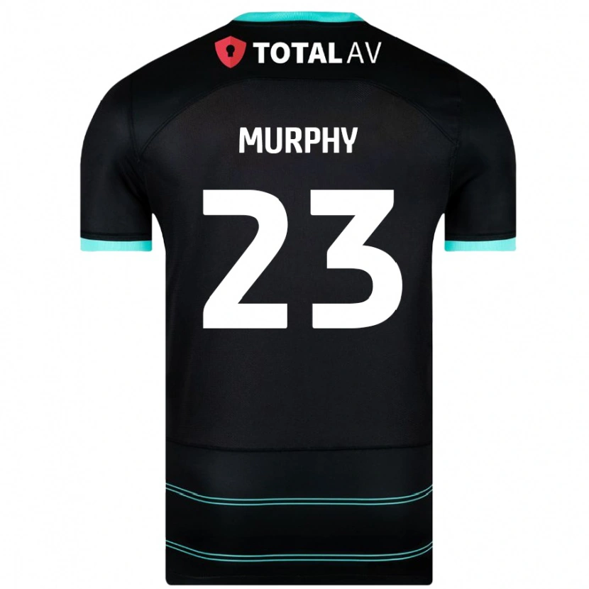 Danxen Kvinder Josh Murphy #23 Sort Udebane Spillertrøjer 2024/25 Trøje T-Shirt