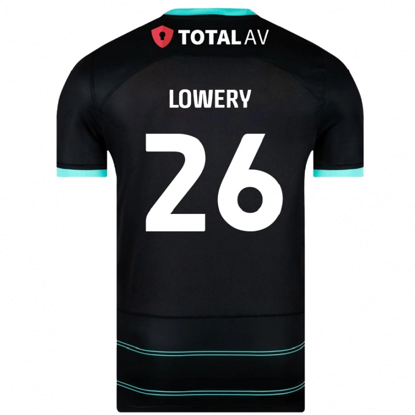 Danxen Kvinder Tom Lowery #26 Sort Udebane Spillertrøjer 2024/25 Trøje T-Shirt