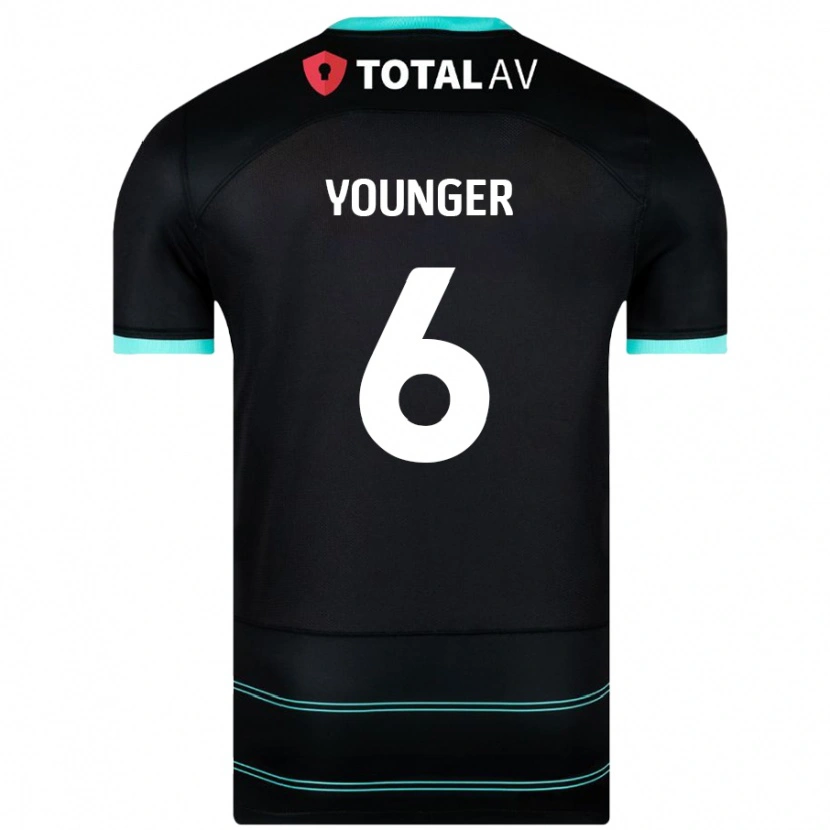 Danxen Kvinder Jazz Younger #6 Sort Udebane Spillertrøjer 2024/25 Trøje T-Shirt