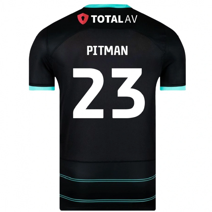 Danxen Kvinder Emily Pitman #23 Sort Udebane Spillertrøjer 2024/25 Trøje T-Shirt