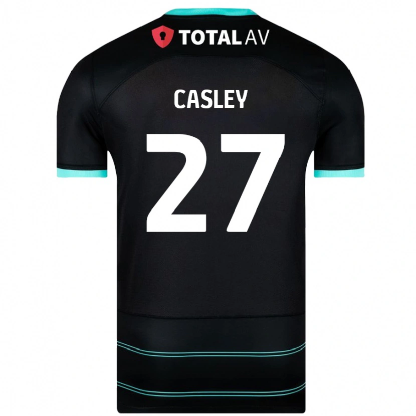 Danxen Kvinder Riva Casley #27 Sort Udebane Spillertrøjer 2024/25 Trøje T-Shirt