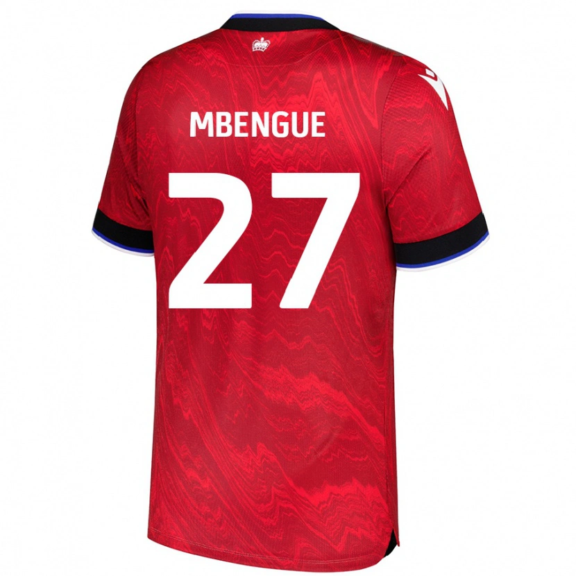 Danxen Kvinder Amadou Salif Mbengue #27 Rød Sort Udebane Spillertrøjer 2024/25 Trøje T-Shirt