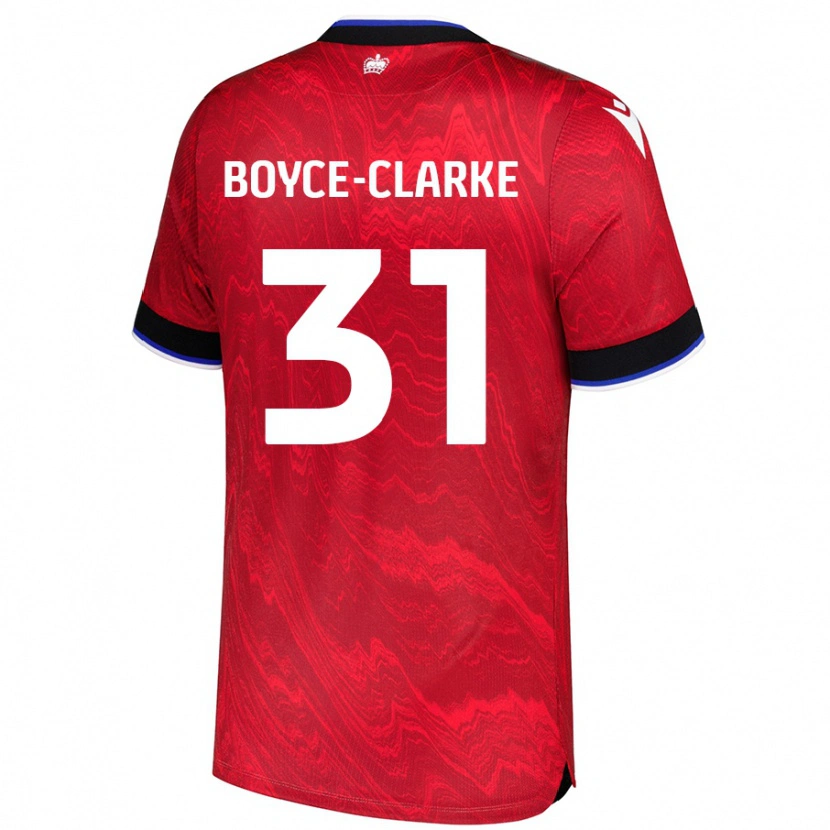 Danxen Kvinder Coniah Boyce-Clarke #31 Rød Sort Udebane Spillertrøjer 2024/25 Trøje T-Shirt