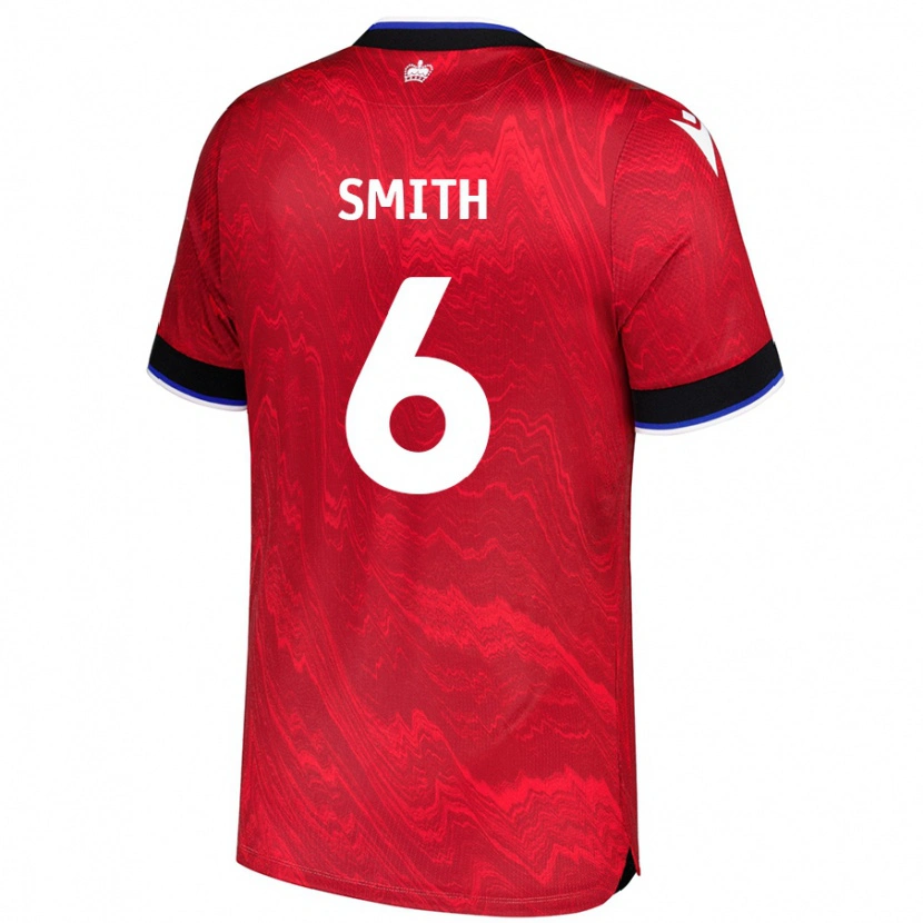 Danxen Kvinder Caitlin Smith #6 Rød Sort Udebane Spillertrøjer 2024/25 Trøje T-Shirt