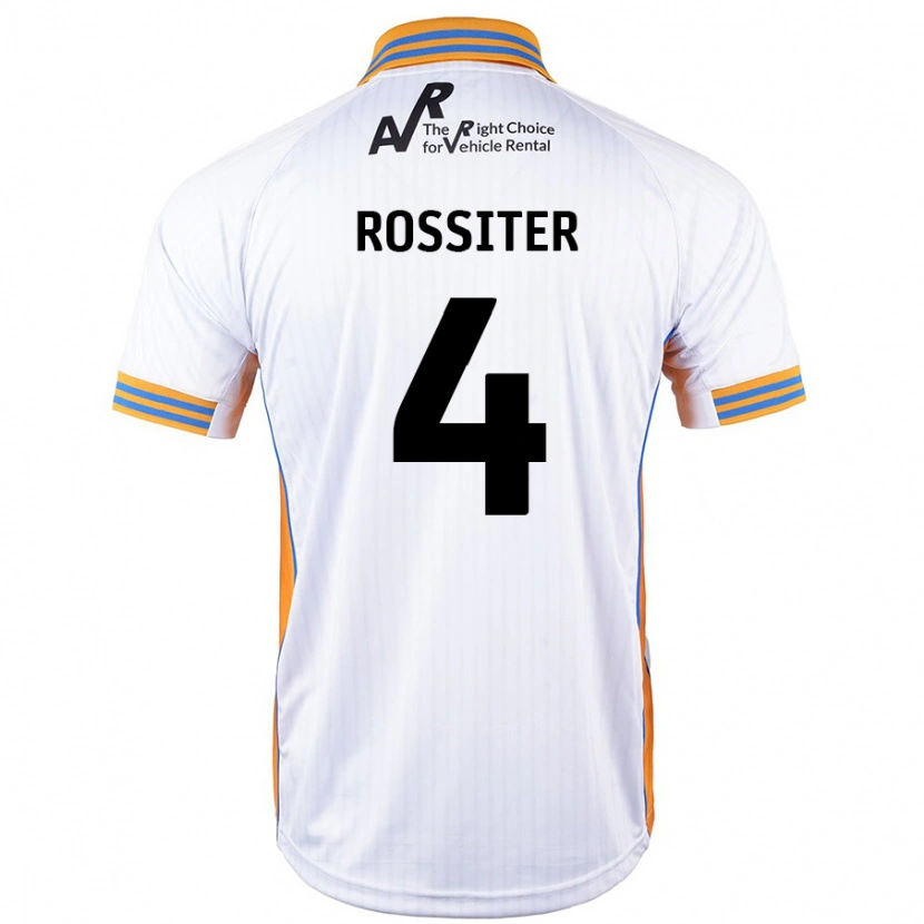 Danxen Kvinder Jordan Rossiter #4 Hvid Udebane Spillertrøjer 2024/25 Trøje T-Shirt