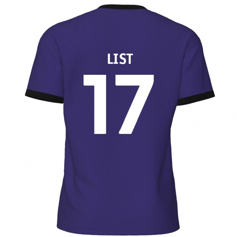 Danxen Kvinder Elliott List #17 Lilla Udebane Spillertrøjer 2024/25 Trøje T-Shirt