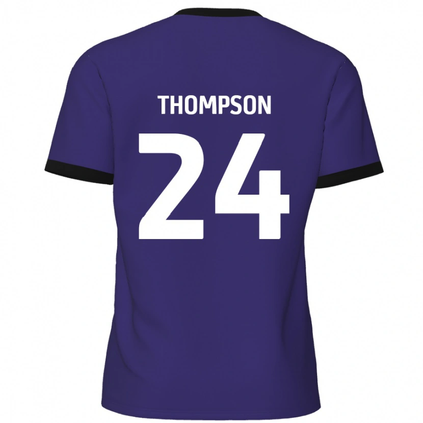 Danxen Kvinder Ben Thompson #24 Lilla Udebane Spillertrøjer 2024/25 Trøje T-Shirt