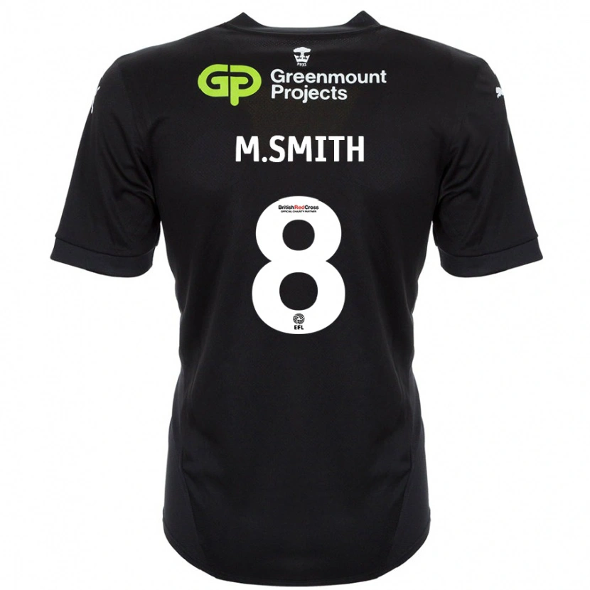 Danxen Kvinder Matt Smith #8 Sort Udebane Spillertrøjer 2024/25 Trøje T-Shirt