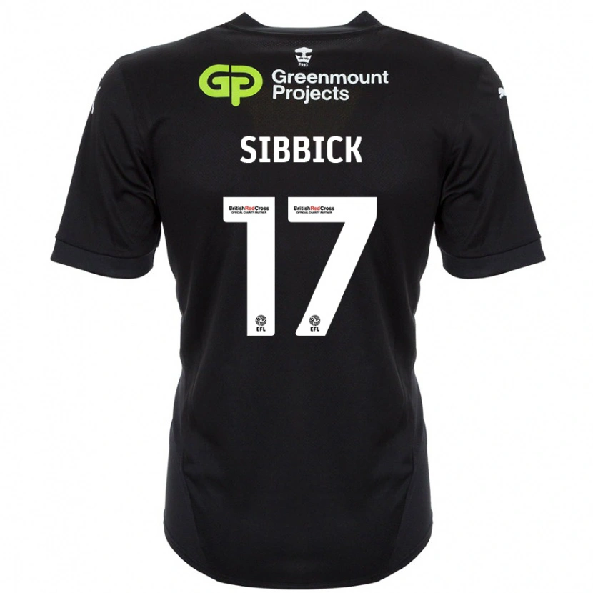 Danxen Kvinder Toby Sibbick #17 Sort Udebane Spillertrøjer 2024/25 Trøje T-Shirt