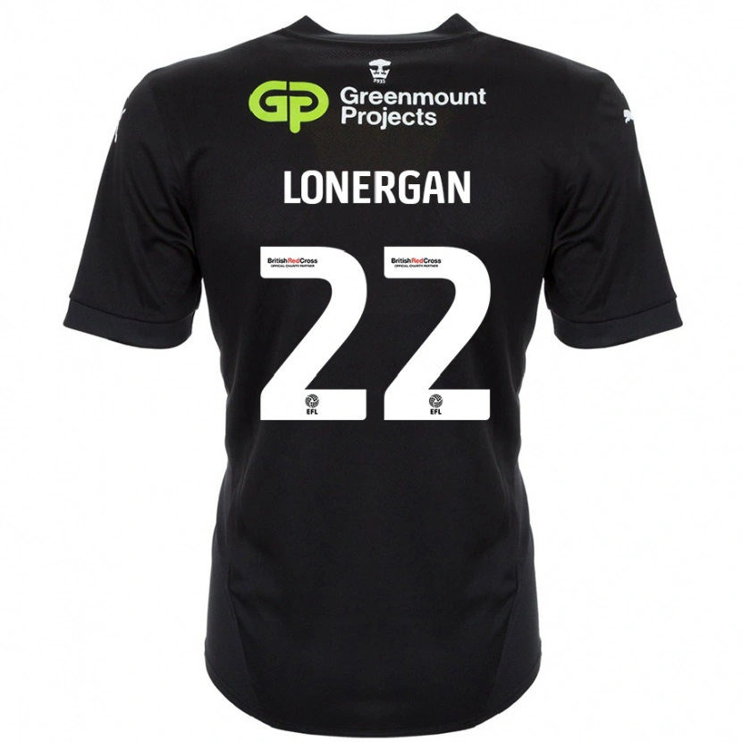 Danxen Kvinder Andy Lonergan #22 Sort Udebane Spillertrøjer 2024/25 Trøje T-Shirt