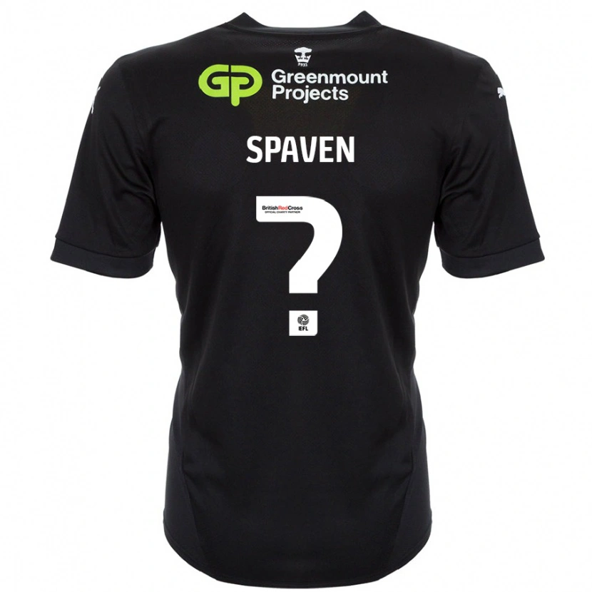 Danxen Kvinder Jake Spaven #0 Sort Udebane Spillertrøjer 2024/25 Trøje T-Shirt