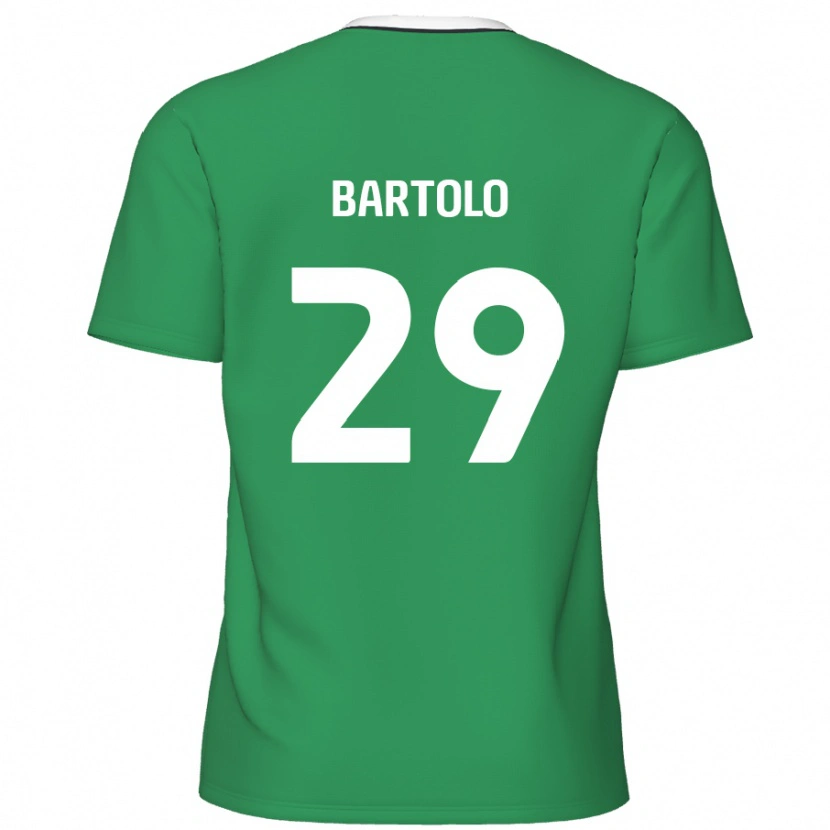 Danxen Kvinder Jaiden Bartolo #29 Grønne Hvide Striber Udebane Spillertrøjer 2024/25 Trøje T-Shirt