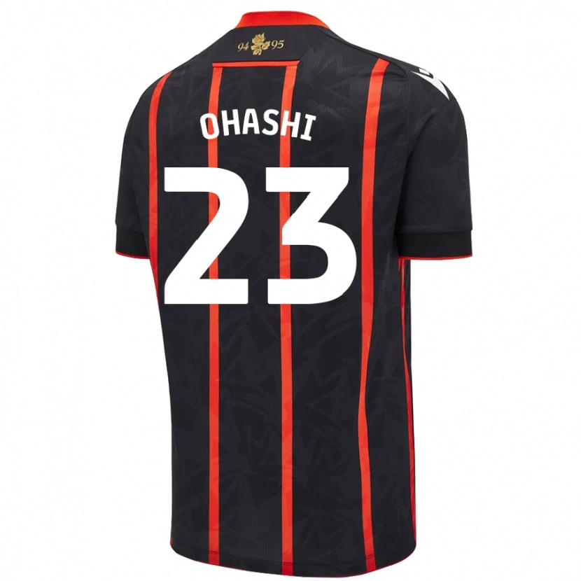 Danxen Kvinder Yuki Ohashi #23 Sort Rød Udebane Spillertrøjer 2024/25 Trøje T-Shirt