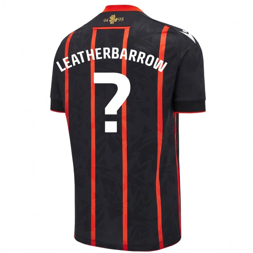 Danxen Kvinder Freddie Leatherbarrow #0 Sort Rød Udebane Spillertrøjer 2024/25 Trøje T-Shirt