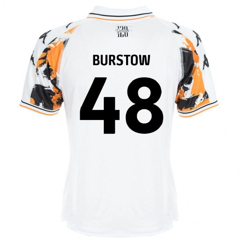 Danxen Kvinder Mason Burstow #48 Hvid Udebane Spillertrøjer 2024/25 Trøje T-Shirt