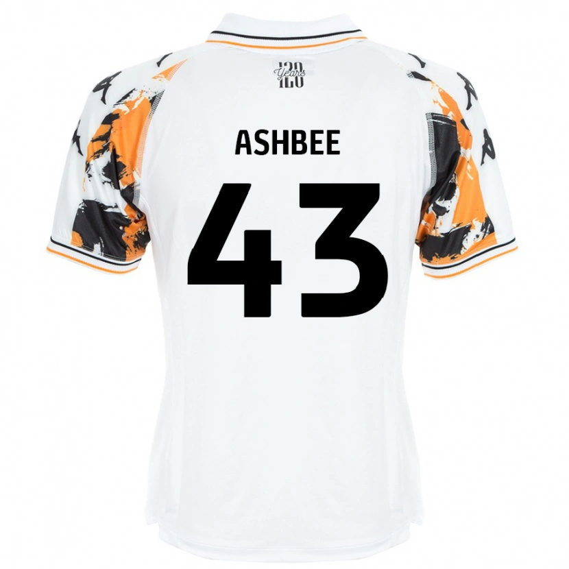 Danxen Kvinder Stanley Ashbee #43 Hvid Udebane Spillertrøjer 2024/25 Trøje T-Shirt