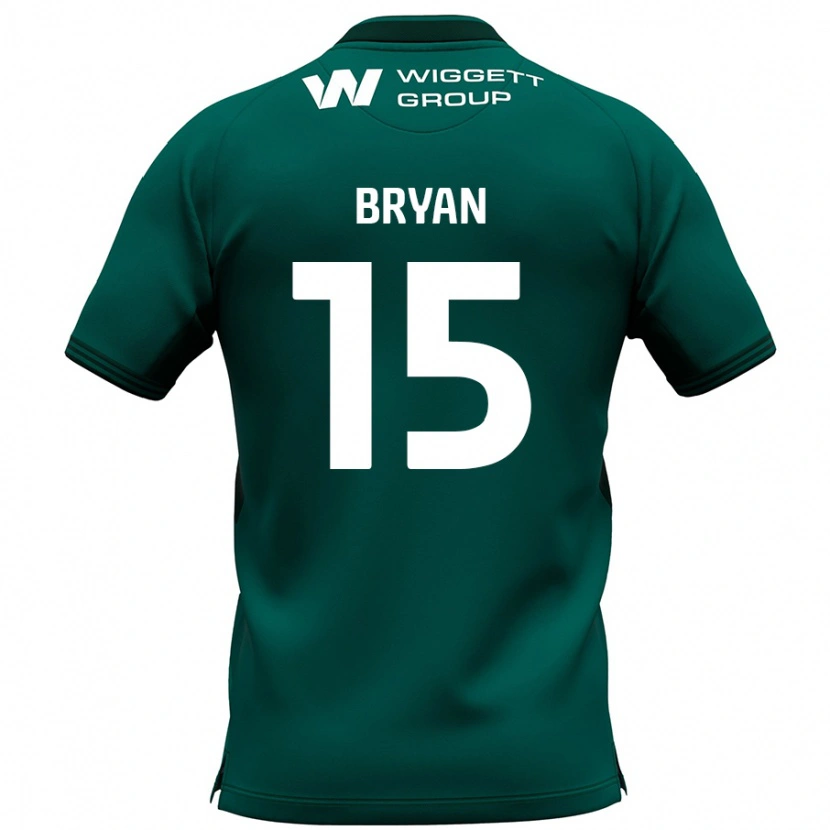 Danxen Kvinder Joe Bryan #15 Grøn Udebane Spillertrøjer 2024/25 Trøje T-Shirt