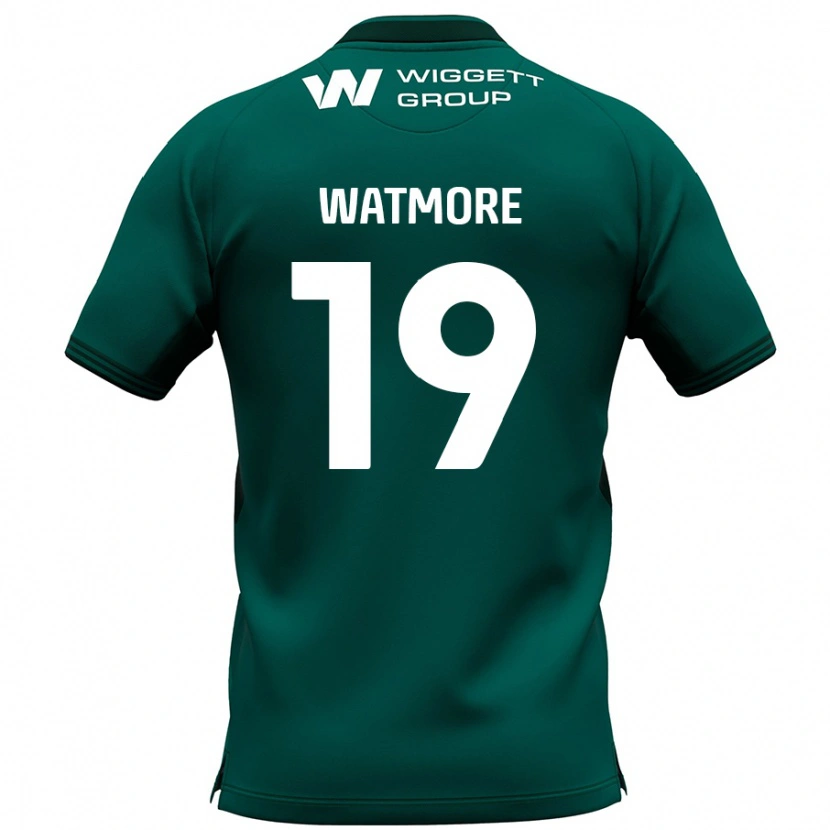Danxen Kvinder Duncan Watmore #19 Grøn Udebane Spillertrøjer 2024/25 Trøje T-Shirt
