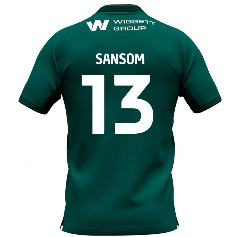 Danxen Kvinder Chloe Sansom #13 Grøn Udebane Spillertrøjer 2024/25 Trøje T-Shirt