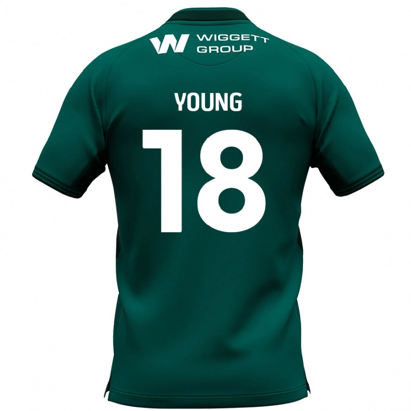 Danxen Kvinder Michelle Young #18 Grøn Udebane Spillertrøjer 2024/25 Trøje T-Shirt