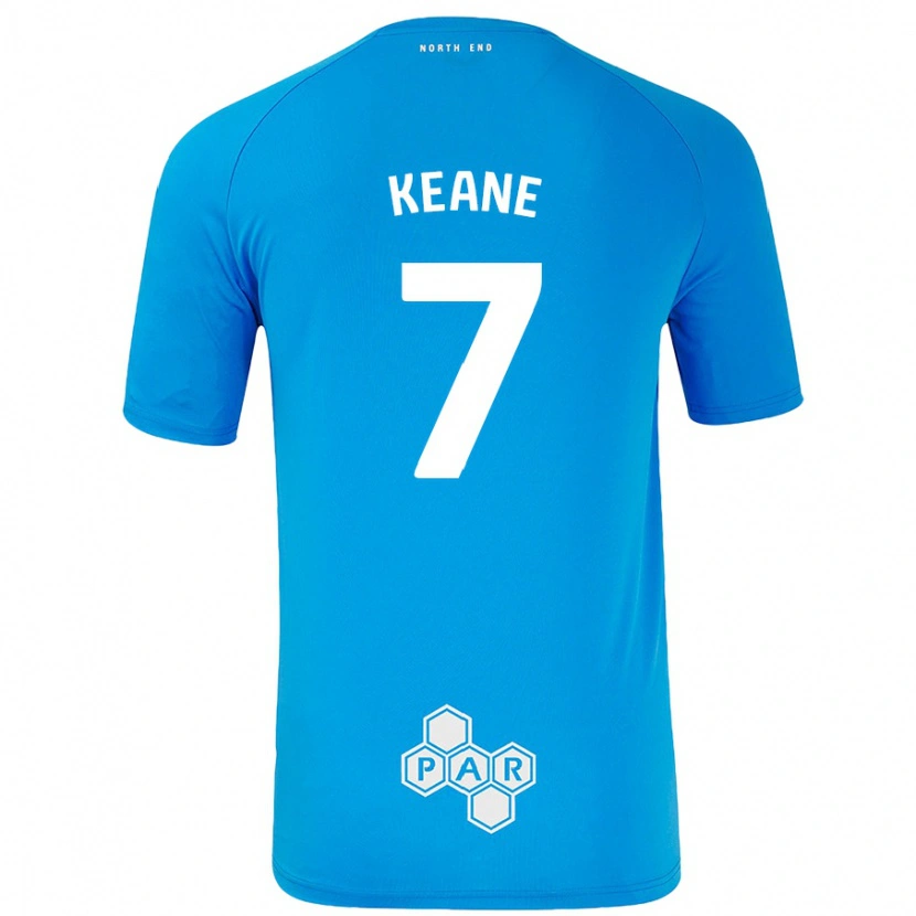 Danxen Kvinder Will Keane #7 Himmelblå Udebane Spillertrøjer 2024/25 Trøje T-Shirt