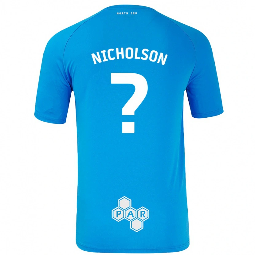 Danxen Kvinder Joseph Nicholson #0 Himmelblå Udebane Spillertrøjer 2024/25 Trøje T-Shirt