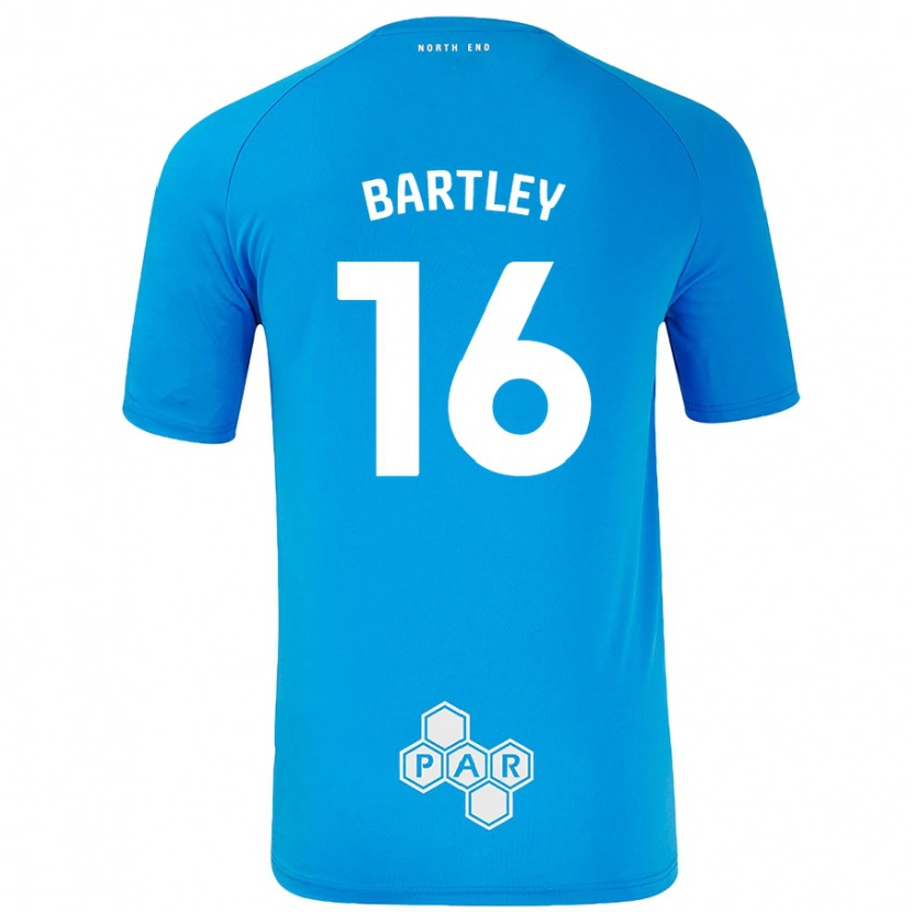 Danxen Kvinder Melanie Bartley #16 Himmelblå Udebane Spillertrøjer 2024/25 Trøje T-Shirt