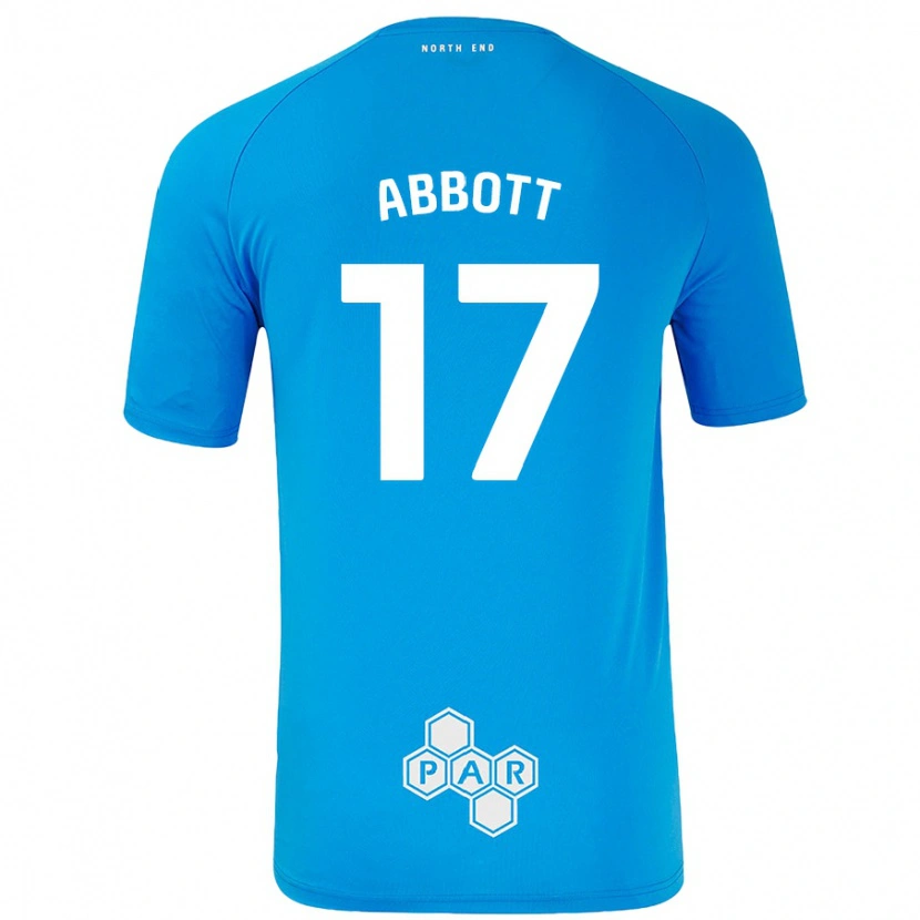 Danxen Kvinder Becky Abbott #17 Himmelblå Udebane Spillertrøjer 2024/25 Trøje T-Shirt