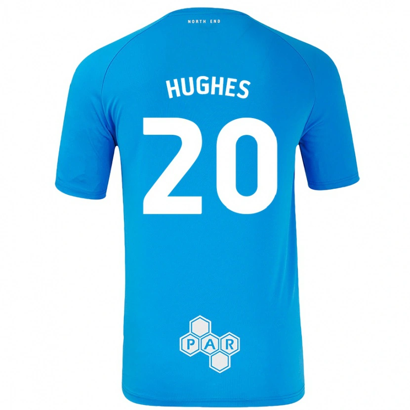 Danxen Kvinder Amy Hughes #20 Himmelblå Udebane Spillertrøjer 2024/25 Trøje T-Shirt