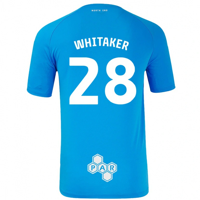 Danxen Kvinder Eve Whitaker #28 Himmelblå Udebane Spillertrøjer 2024/25 Trøje T-Shirt