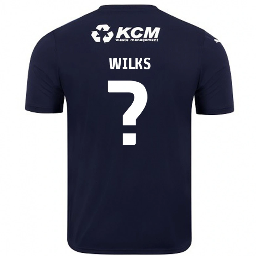Danxen Kvinder Mallik Wilks #0 Marineblå Udebane Spillertrøjer 2024/25 Trøje T-Shirt