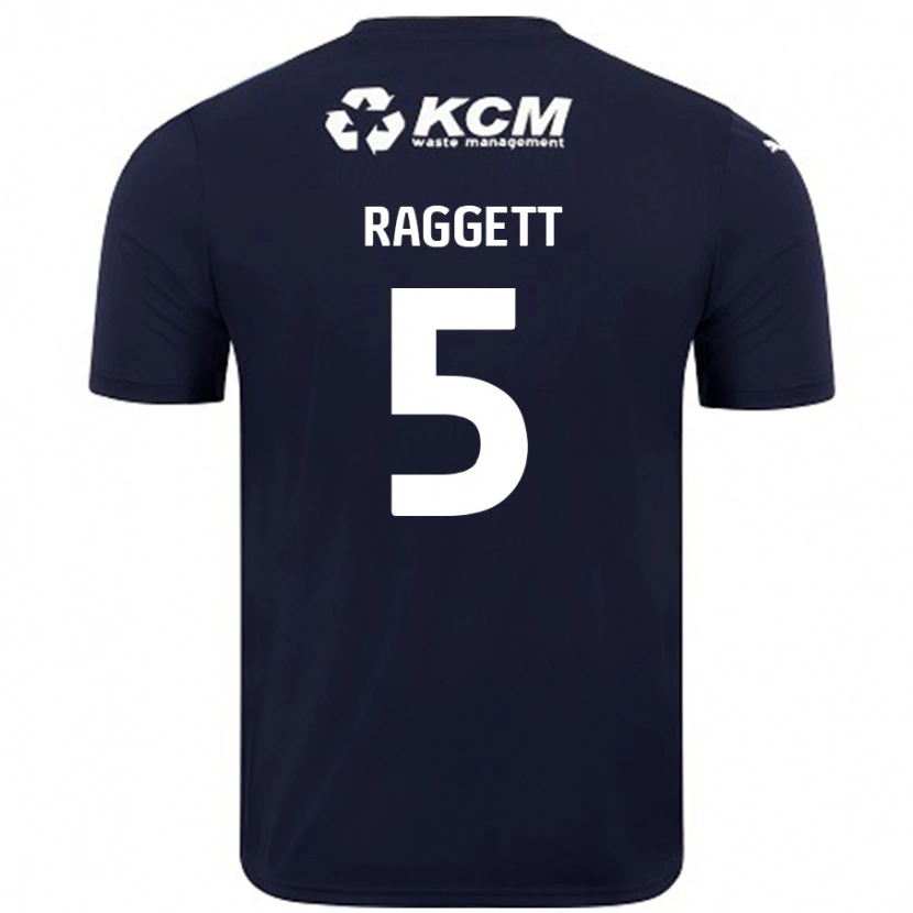 Danxen Kvinder Sean Raggett #5 Marineblå Udebane Spillertrøjer 2024/25 Trøje T-Shirt