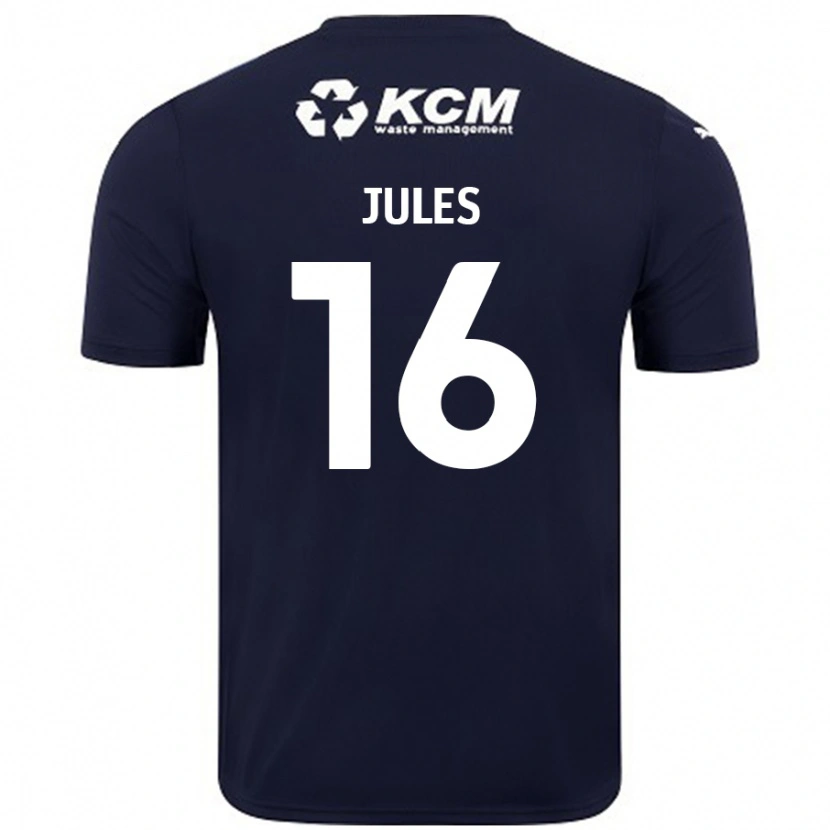 Danxen Kvinder Zak Jules #16 Marineblå Udebane Spillertrøjer 2024/25 Trøje T-Shirt