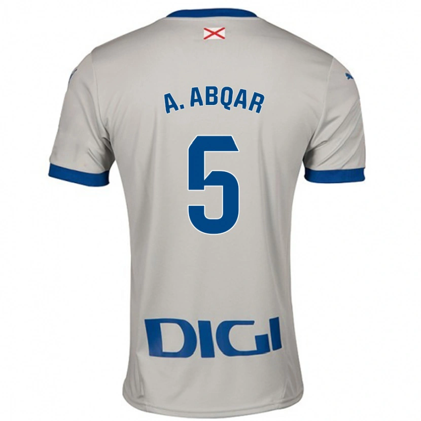 Danxen Kvinder Abdel Abqar #5 Lysegrå Udebane Spillertrøjer 2024/25 Trøje T-Shirt
